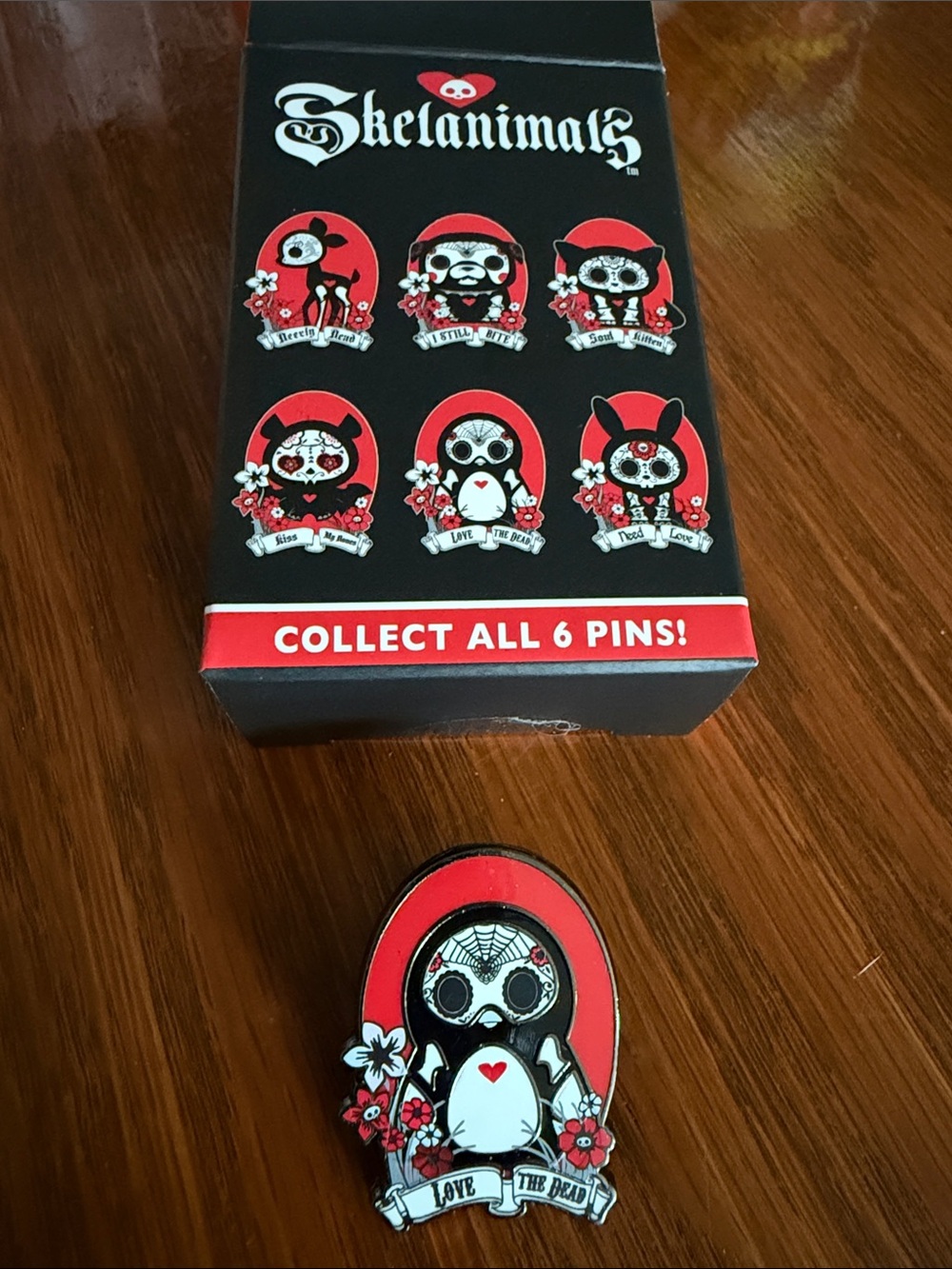 Skelanimalz 'Love The Dead' Enamel Pin
